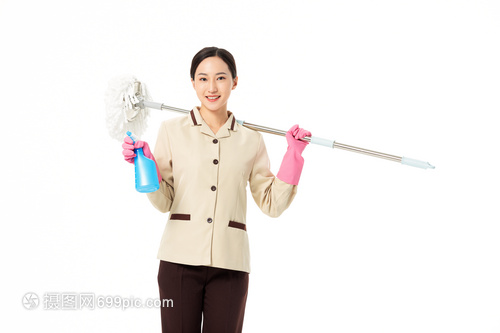 家政服務(wù)女性清潔玻璃形象